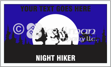 K2016 Full Moon Bear, Tiger And Wolf Hiking - Isle Of Man Flag (400x400)