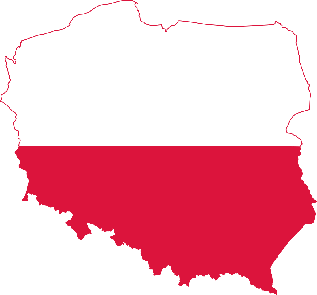 Poland Clipart American Flag - Poland Flag Map (1024x960)