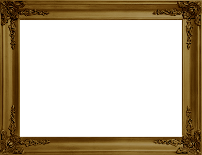 Old Antique Gold Frame Over White Clipping - 高級 額 (677x522)