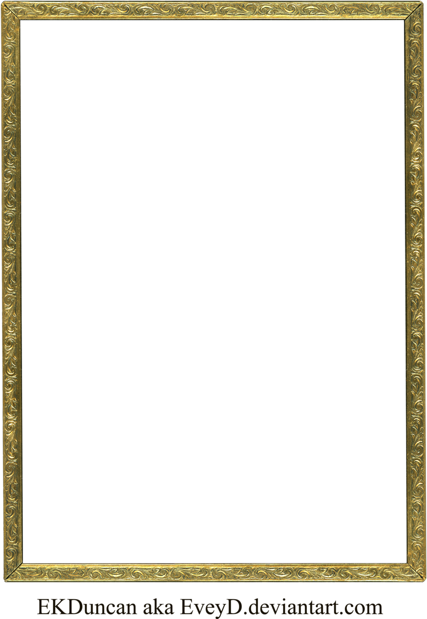 Antique Gold Vintage Frame 3 By Ekduncan By Eveyd - Picture Frame (900x1287)