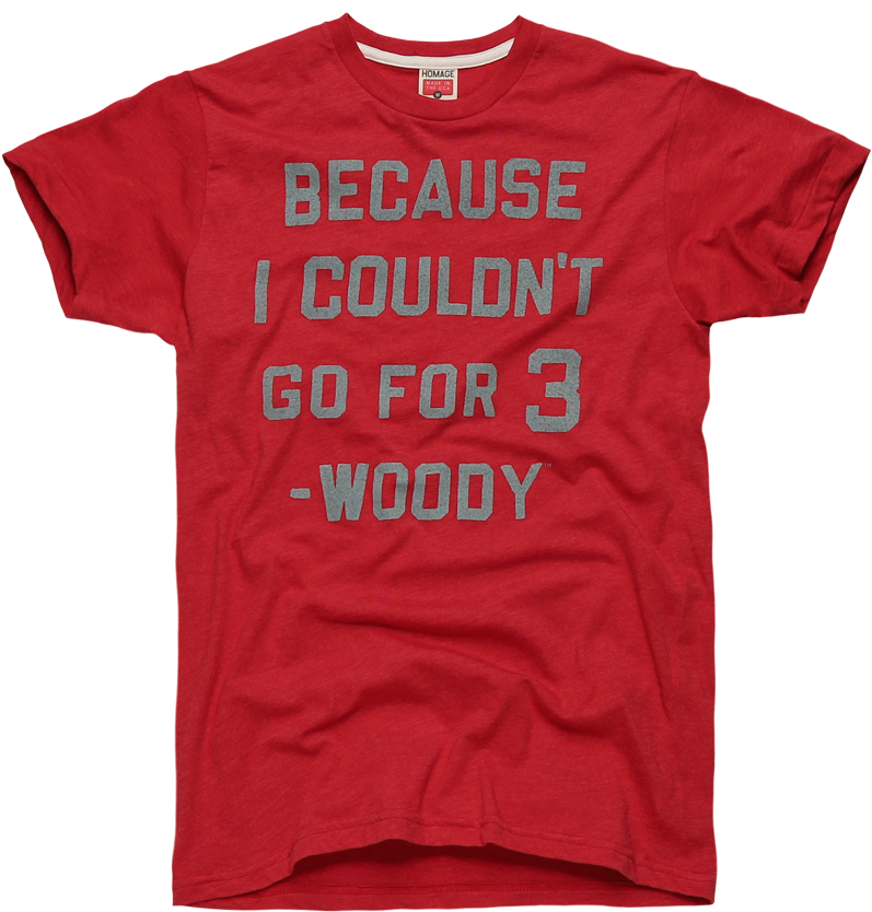 Homage Go For Three Buckeyes Woody Hayes T-shirt - Never Trust An Atom T Shirt (900x900)