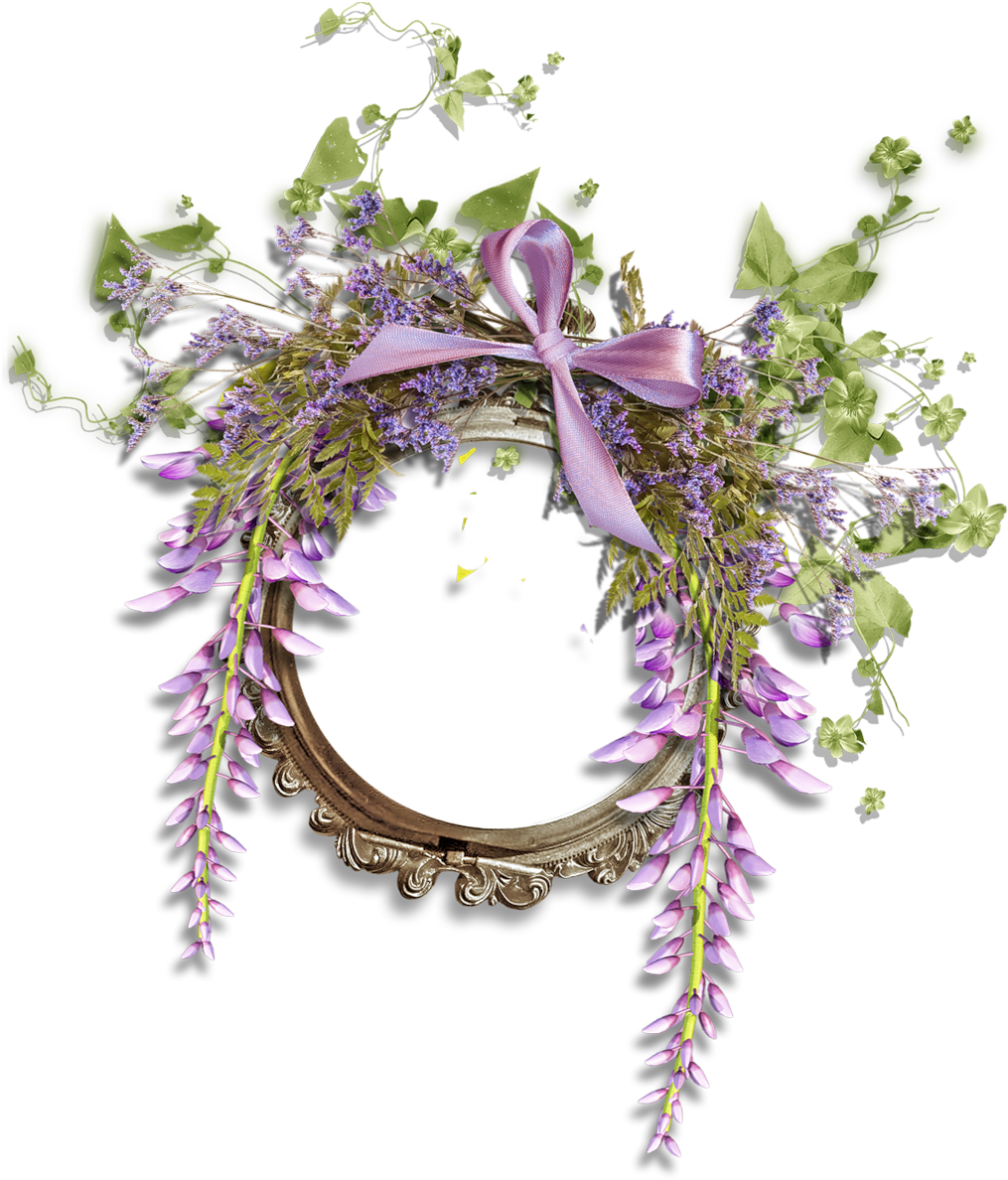 Wreath Flower Picture Frames Violet Clip Art - Clip Art (1280x1280)