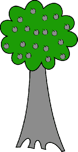Drawing - Tree With Fruits (250x486)