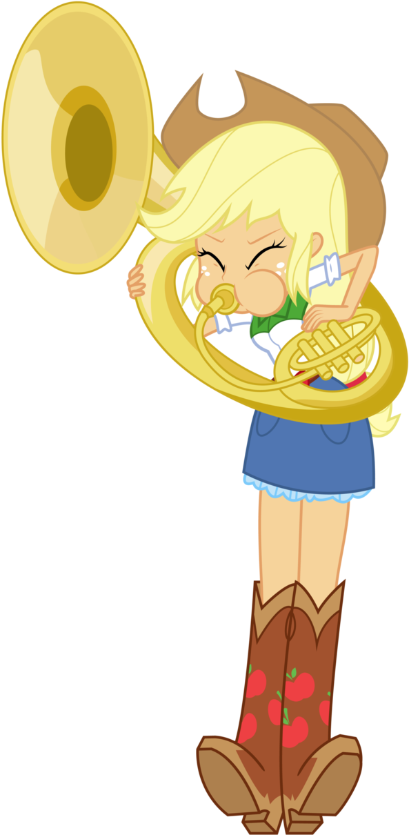 [pc] Applejack Sousaphone By Discorded-joker - Pinkie Pie Sousaphone (2600x5050)