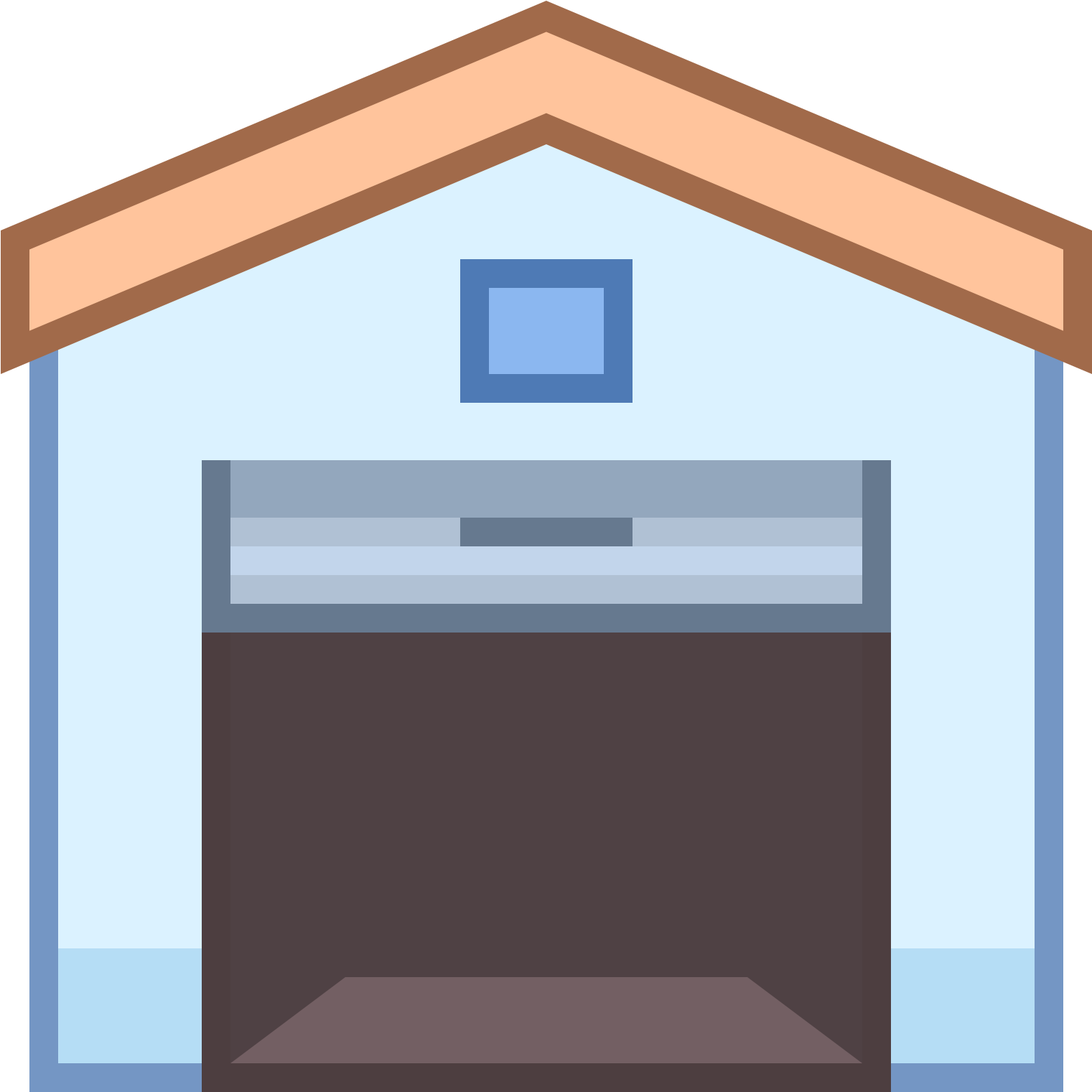 Room Clipart House Garage - Garage Door Open Icon (1600x1600)