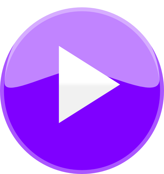 Purple Play Button Svg Clip Arts 564 X 599 Px - Purple Play Button (564x599)