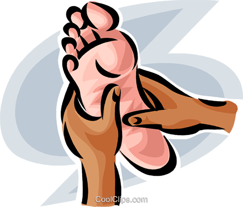 Big Foot Clipart Foot Rub - Clip Art Foot Massage (480x409)