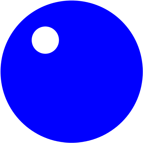 This Image Rendered As Png In Other Widths - White And Blue Circle (500x500)