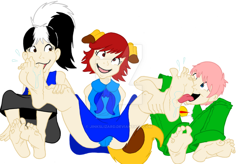 Happy Sarah By Jinkslizard - Cartoon (800x551)