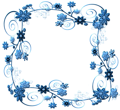 Blue Flower Frame Flowers Picmix - Betty Boop Marin (400x366)