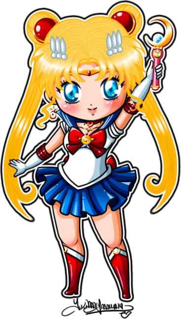 Chibi Sailor Moon Crystal By Yukimiyasawa - Cartoon (367x646)