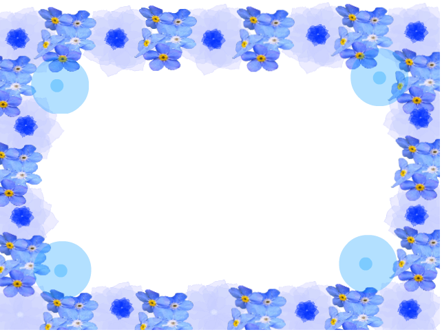 Blue Flower Frame By 1lovedemilovato - Design (642x482)