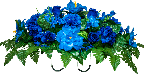 Blue Flowers - Png Blue Rose Bouquet (574x574)