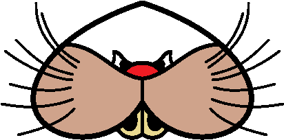 Upside Down Cat Mouth By Kirby-force - Cat Mouth Png (473x287)