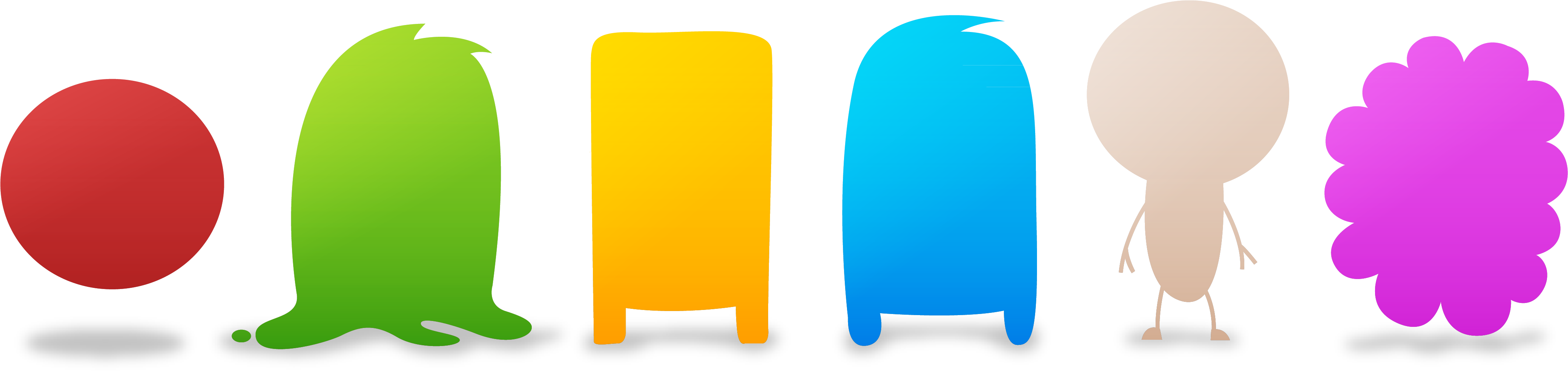 Free Vector Elements Can Be Changed Cartoon Monster - Free Monster Cartoon Vector (4425x1120)