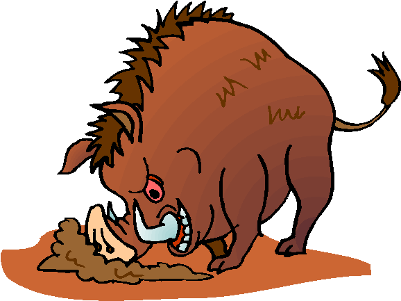 Hogwild Hog - Кабан Клипарт (586x446)