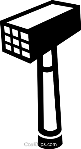 Meat Tenderizer Royalty Free Vector Clip Art Illustration - Meat Tenderizer Royalty Free Vector Clip Art Illustration (262x480)