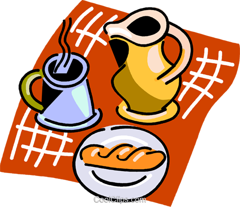 Danish Pastry, Coffee Mug And Pot Royalty Free Vector - Photography (480x414)