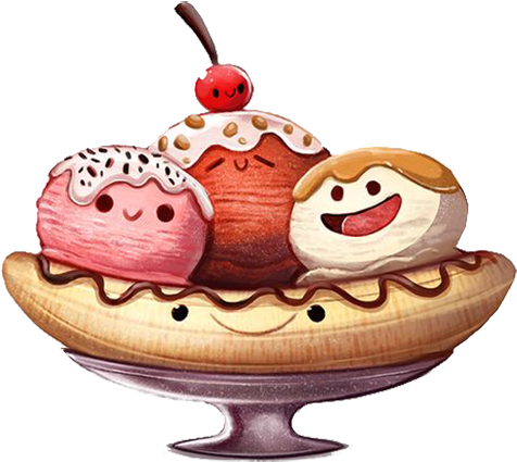 Kawaii Sundae By Rosemoji - Macaroon (583x500)