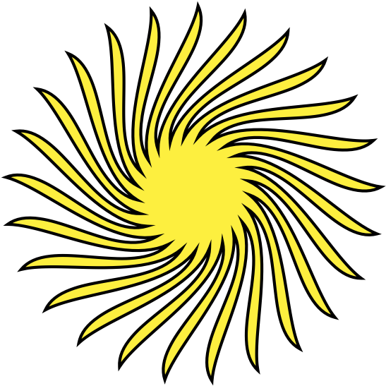 Sun - Geometric Sun (562x560)