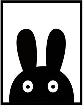 Black Rabbit Wall Print - Painting (480x480)
