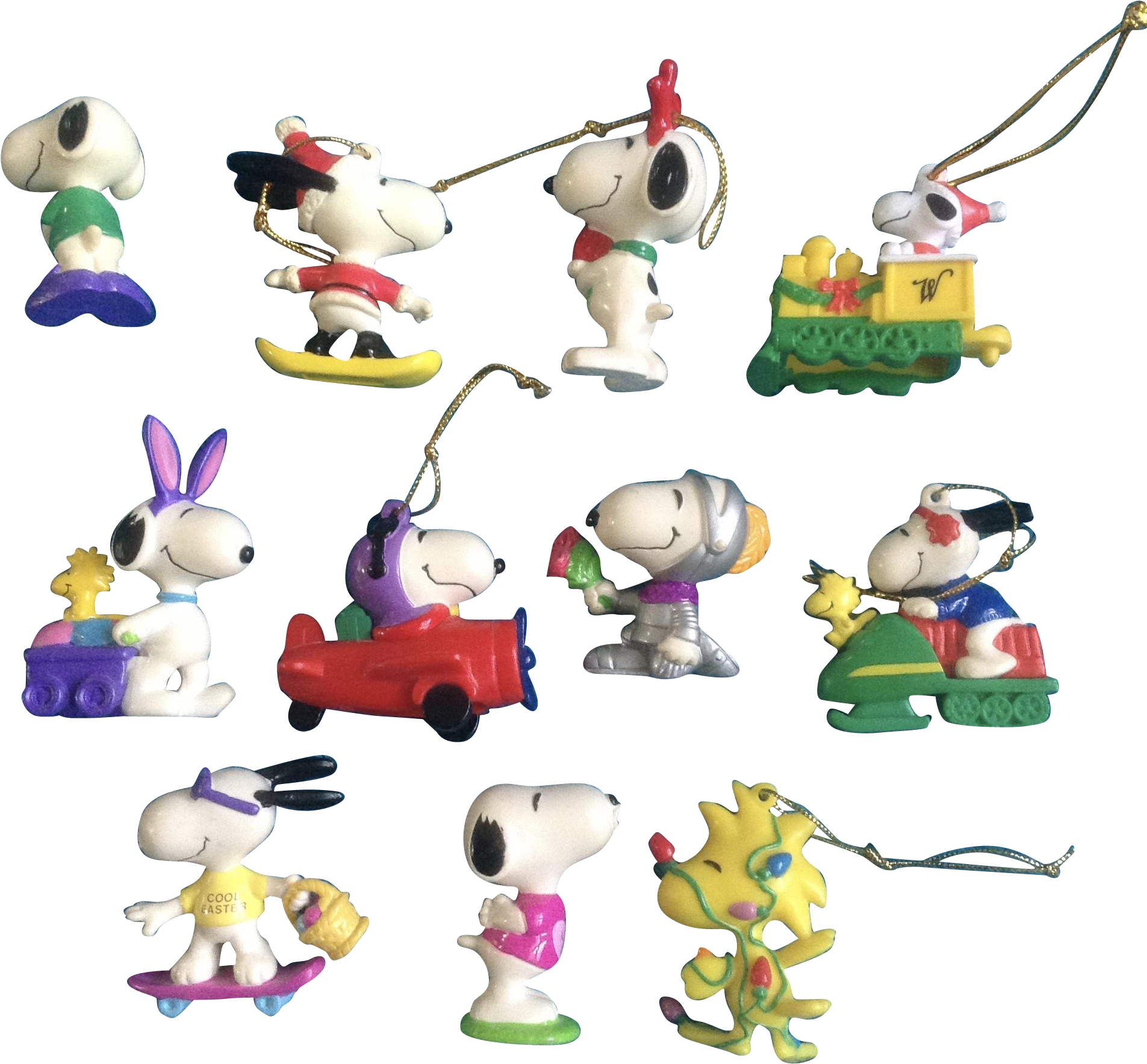 Vintage Snoopy Woodstock Peanuts Rubber Christmas & - Christmas Ornament Snoopy Woodstock (1904x1904)