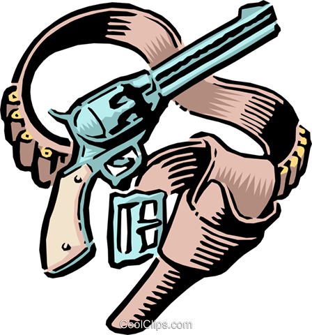 Rifle Clipart Old American - Gun Holster Clip Art (448x480)