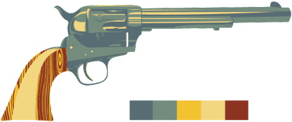 Cowboy Guns Png - Gun (465x346)