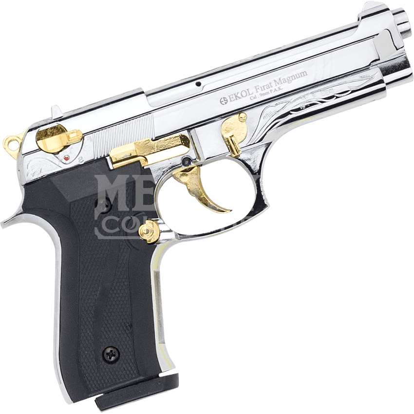 Nickel Firat Magnum 92 Blank Firing Pistol - Revolver (850x850)