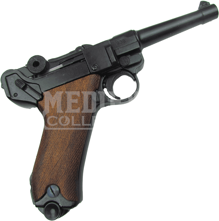 1898 Parabellum Luger P08 Pistol With Wood Grips - Denix Replicas 1143 German Luger Parabellum P-08 (762x762)