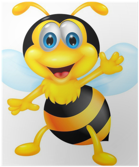 Poster Divertente Ape Cartoon Albero • Pixers® - Cartoons Bees (400x400)