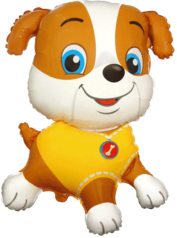 Hund Braun - Balón Foliový 35 Cm Bulldog (679x874)