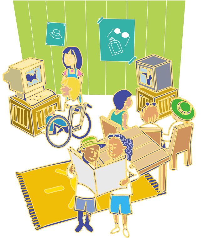 Clipart - Sunquad Clubhouse - Group Of People Clip Art (683x759)