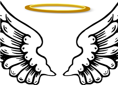 Awesome Halo Clipart Angel Wings With Halo Clip Art - Angel Wings And Halo (400x401)