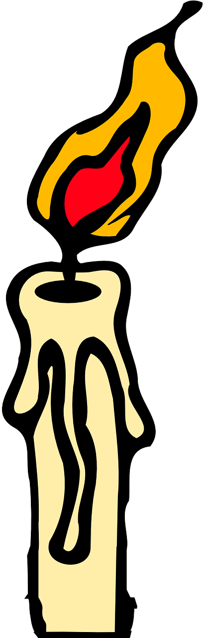 Keeping Warm - Candle Clip Art (640x1280)