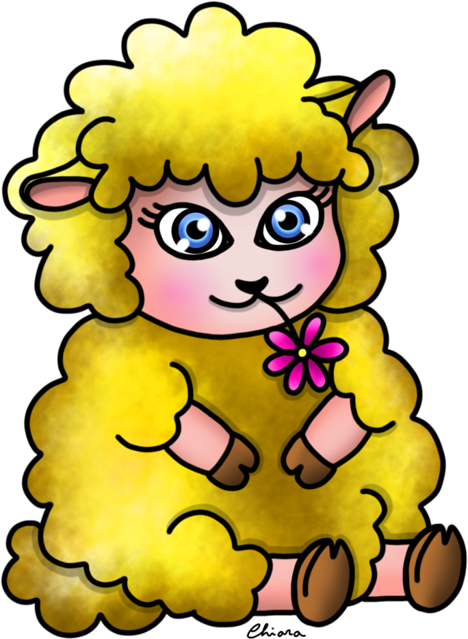 A Cute Yellow Sheep By Kiriaeternalove - Yellow Sheep (741x1077)