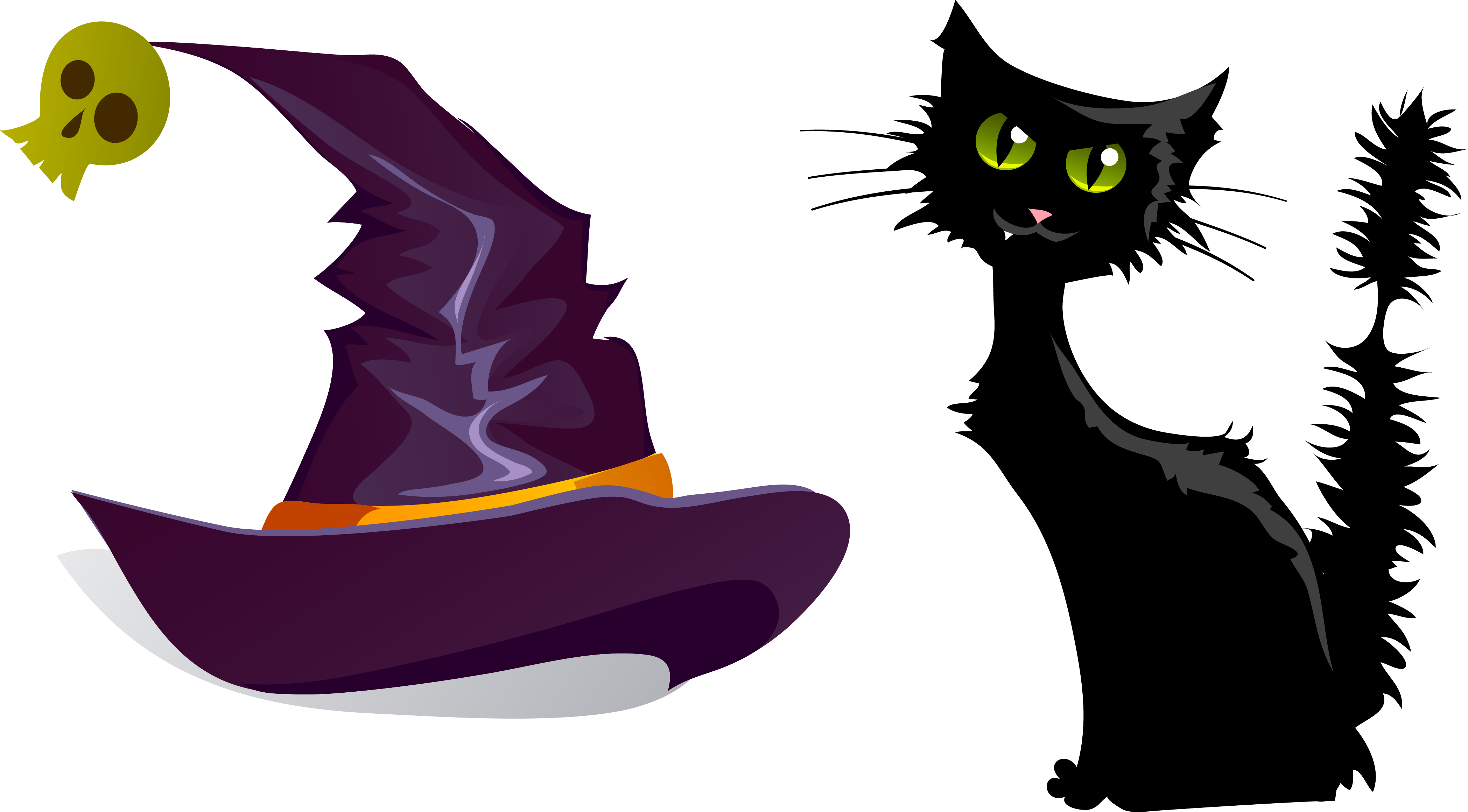 Halloween Free Content Clip Art - Purple Witch Hat Icon (4195x2321)