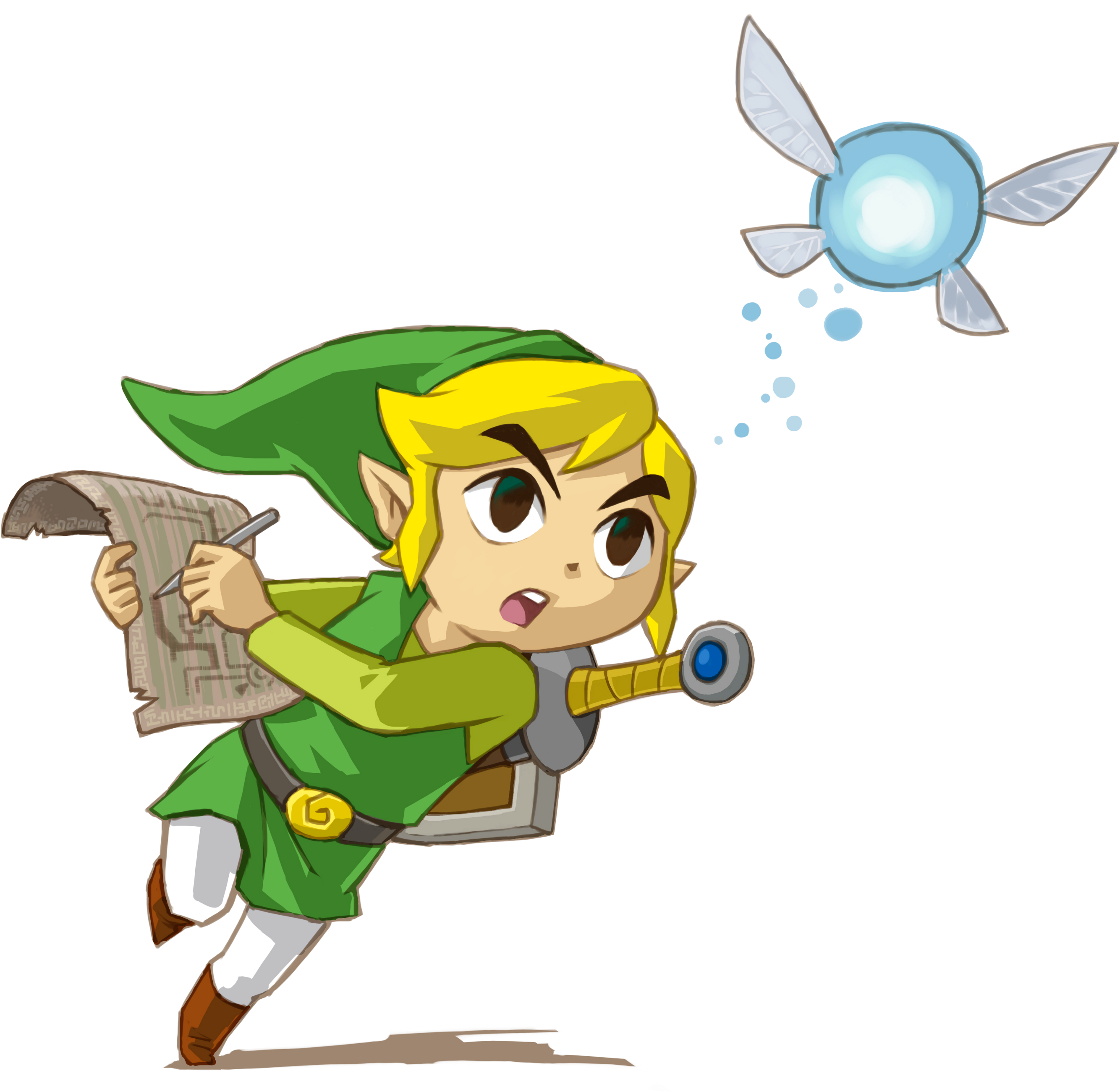 C'est Le Même Link Que Dans The Wind Waker, Après Son - Legend Of Zelda Phantom Hourglass Link (2668x2600)