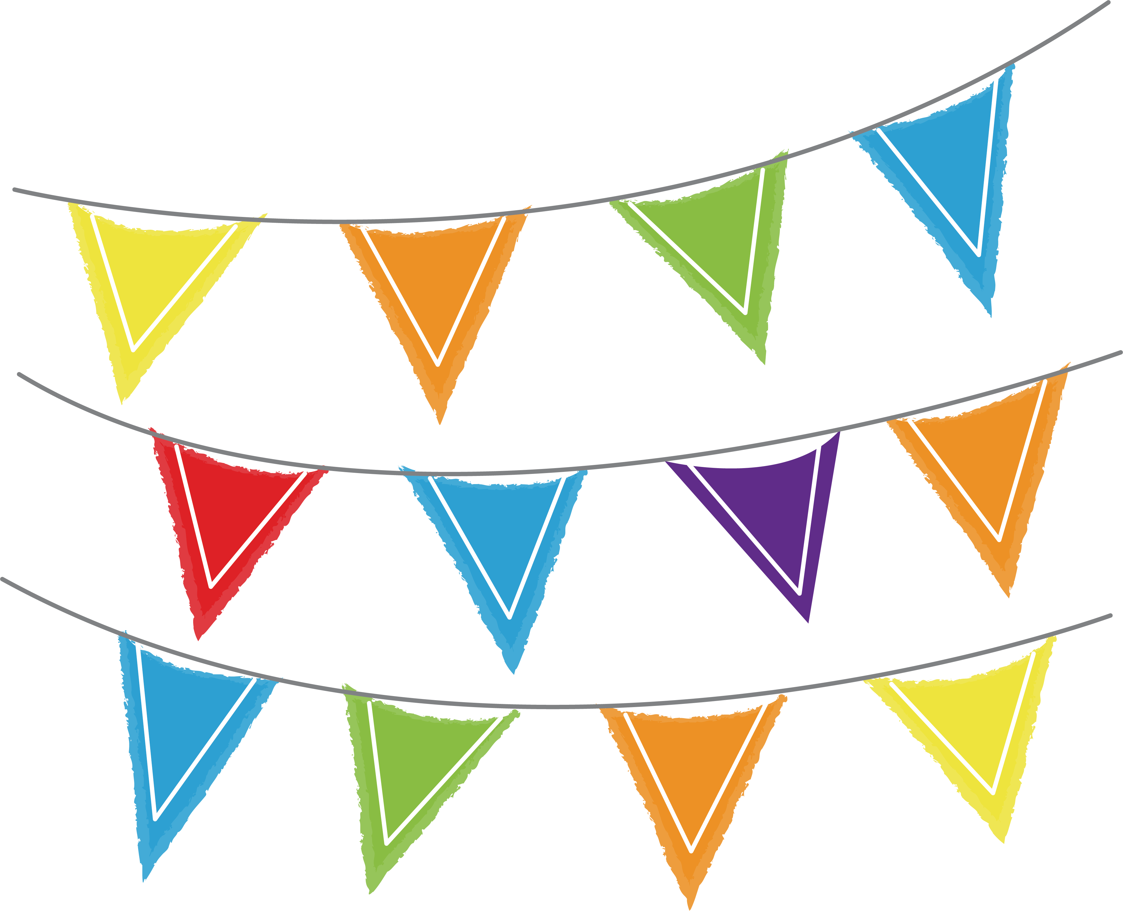 Flag Download Clip Art - Coloful Flags Png (3872x3141)