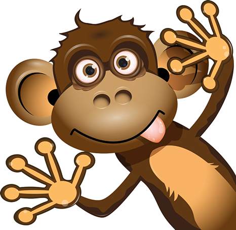 Funny Monkey Cartoon - Funny Monkey (466x453)