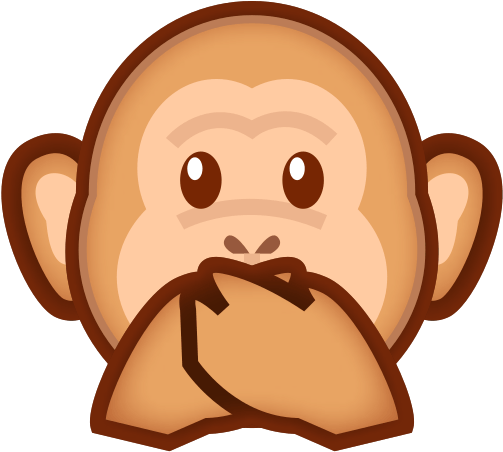 Speak No Evil Monkey Emoji - Pontos Riscados De Xango (512x512)