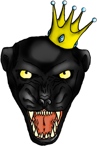 A Panther - Panther With A Crown (504x648)