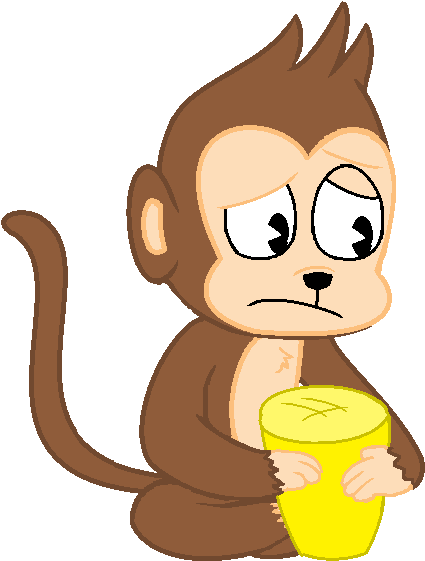 Sad Cartoons Images - Sad Monkey Cartoon Png (532x654)