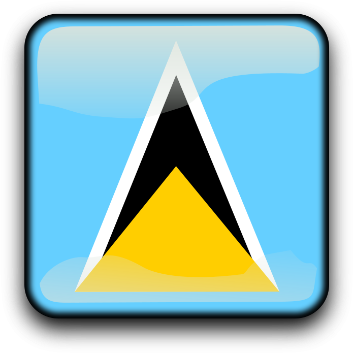 Lc Flag Icon Clip Art - St Lucia Flag (900x900)