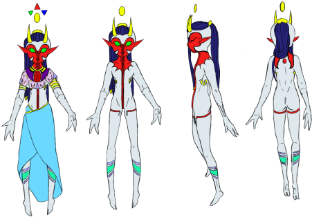[full Color Refs Of Jora's Clothes And Markings, And - Illustration (500x385)