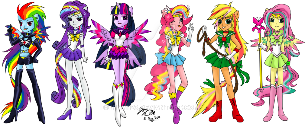 Eg As Sailor Warriors By Zakurarain - My Little Pony Warriors (1024x430)