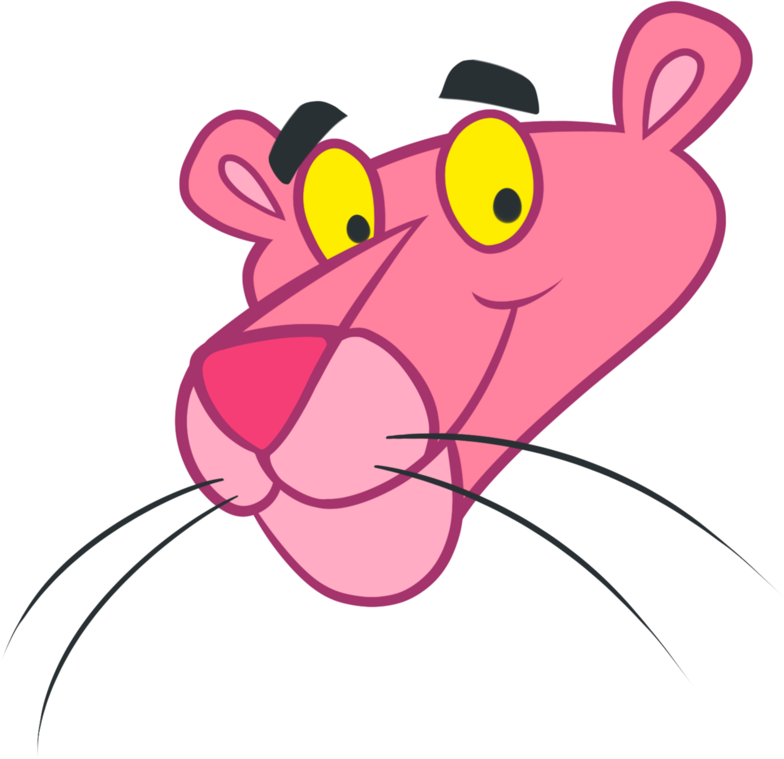 The Pink Panther Black Panther Cartoon - Pink Panther Head Png (1600x1600)