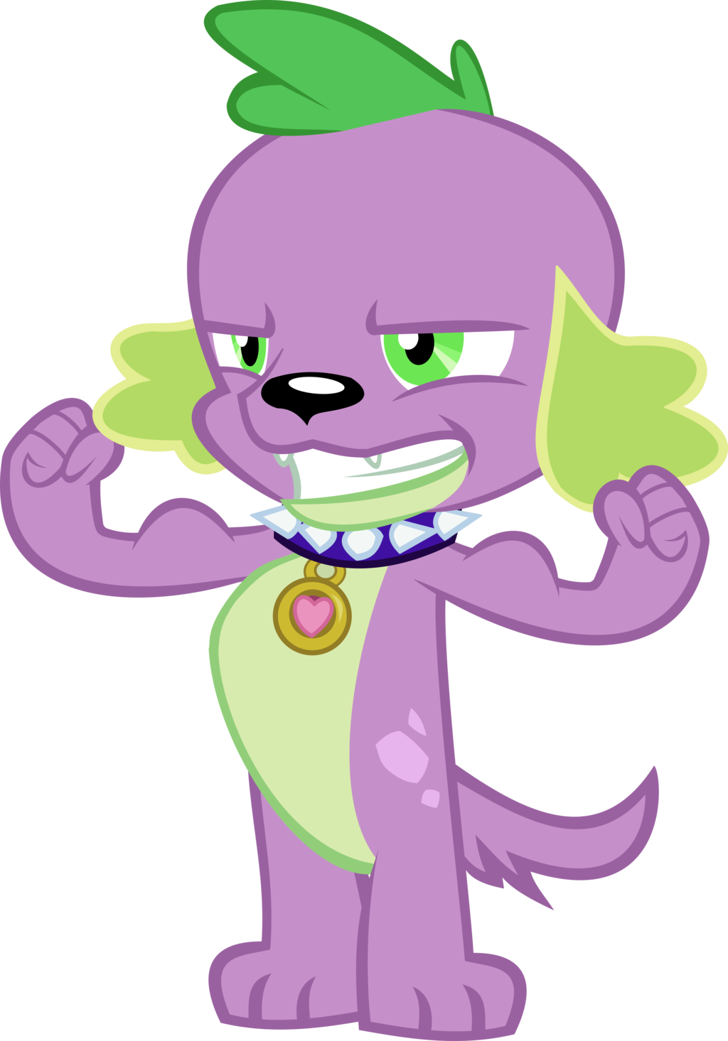 Spike The Flexing Dog By Red4567-2 - Mlp Spike Vector Dog (1024x1465)