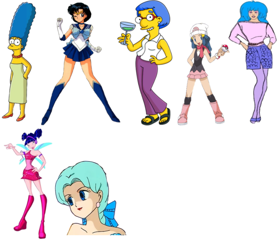 My Favorite Blue Haired Characters By Darthranner83 - Sailor Moon Sailor Merkur Cosplay Costume (1001x798)