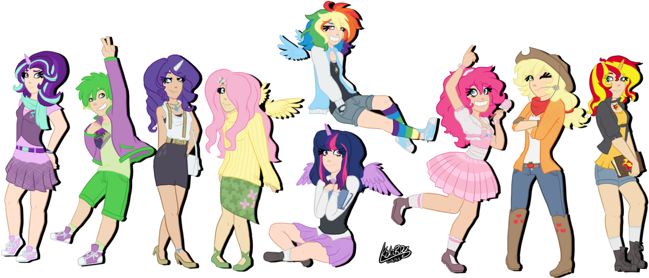 Humanized Mane 9 - Mane 9 Mlp (1321x604)